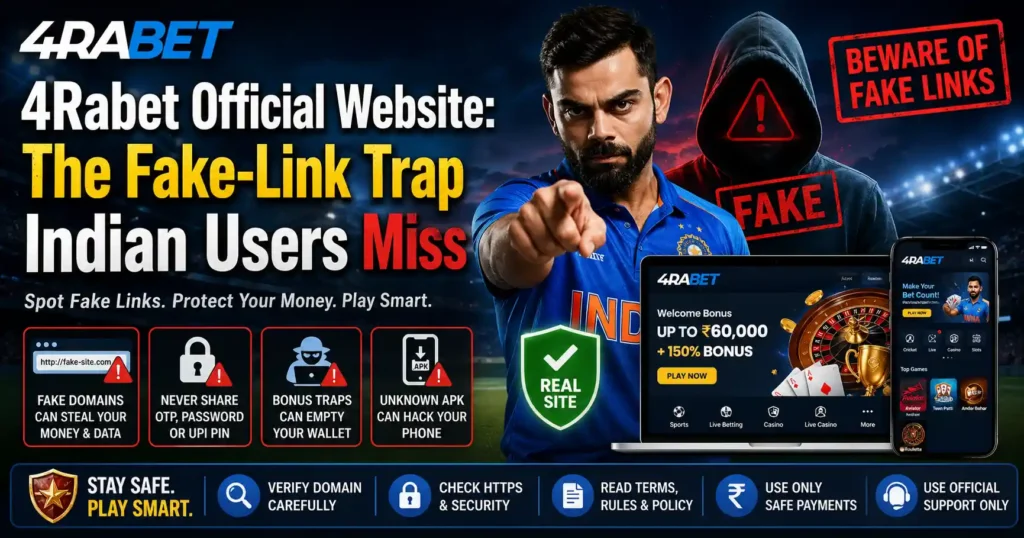 4Rabet Official Website The Fake-Link Trap Indian Users Miss