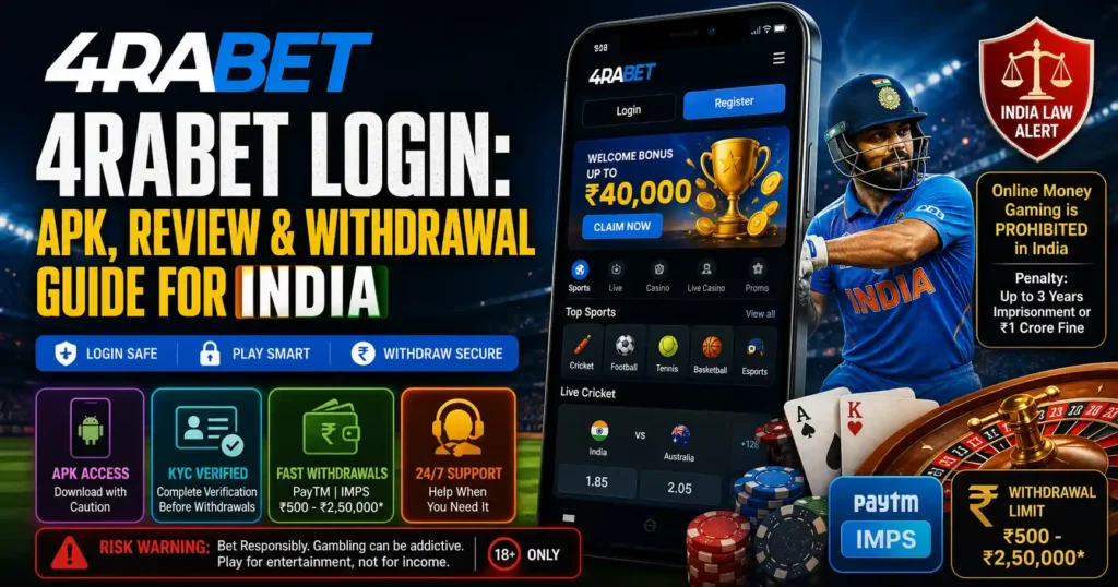 4rabet Login APK, Review & Withdrawal Guide for India